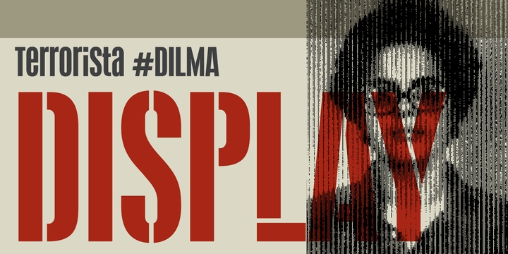 Beispiel einer Terrorista Dilma-Schriftart